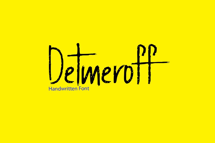 Пример шрифта Detmeroff #1
